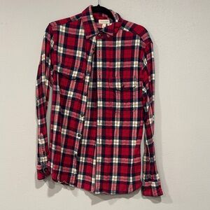 Sonoma Red and Navy Plaid Casual Shirt